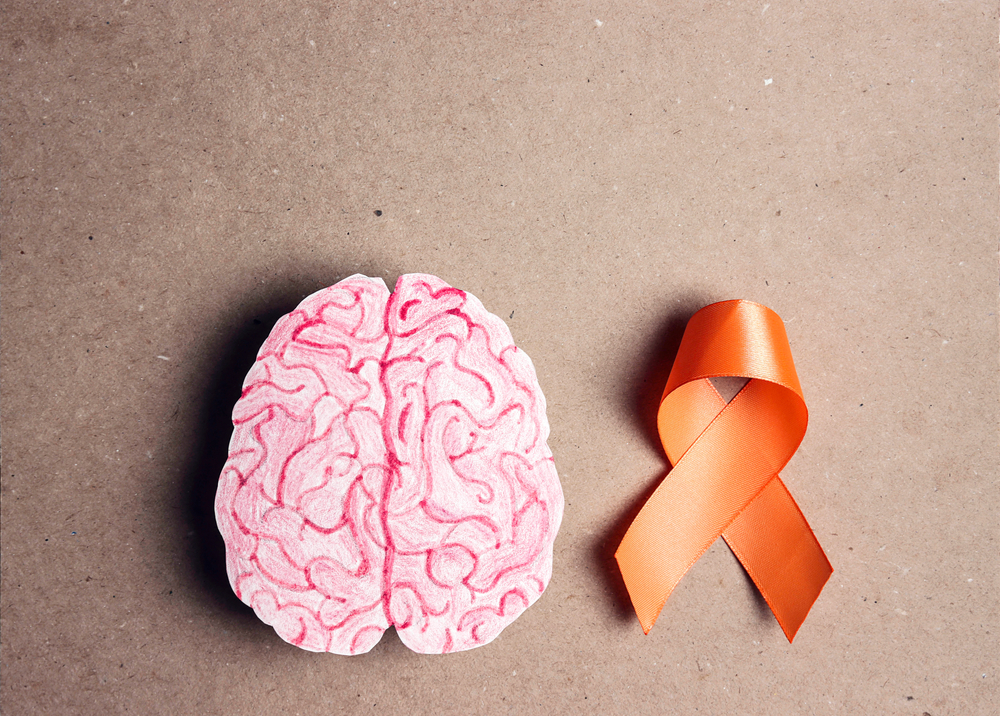 World,Multiple,Sclerosis,Day.,Orange,Awareness,Ribbon,And,Brain,Symbol