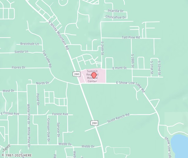 Location Map: 2200 E Show Low Lake Road Show Low, AZ 85901