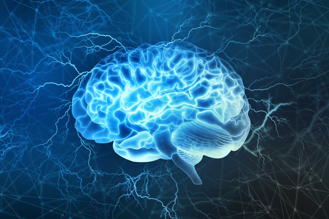 Illustration of an active brain to represent neurology.